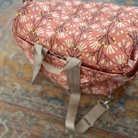 Petunia Pickle Bottom diaper bag. Large pink bag with diaper changing insert. - Picture 2 of 3